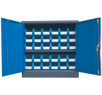 Blue - Linbin ® Storage Bin Half Size Cabinet Kit 1