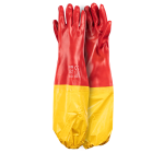 Red PVC Shoulder Length Glove