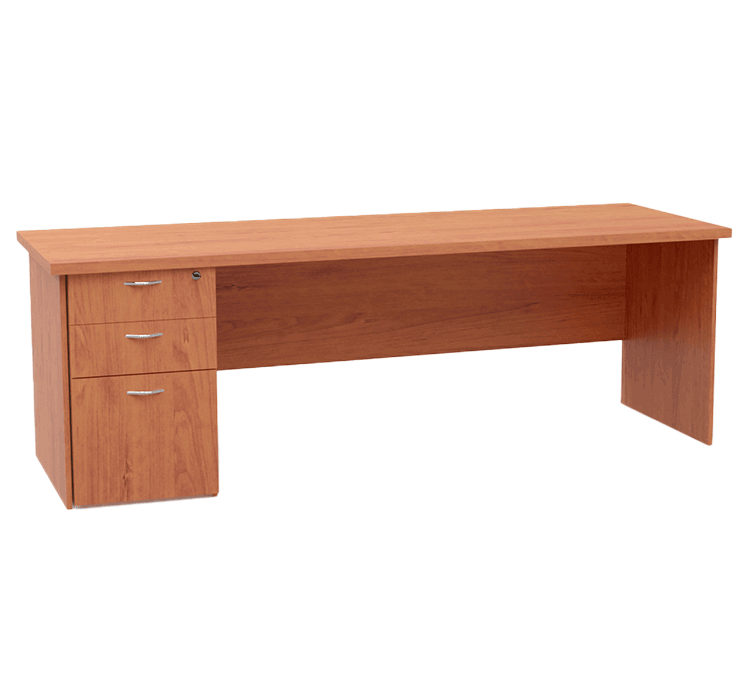 Office Desk with 2 Drawer Deep Filier Pedestal