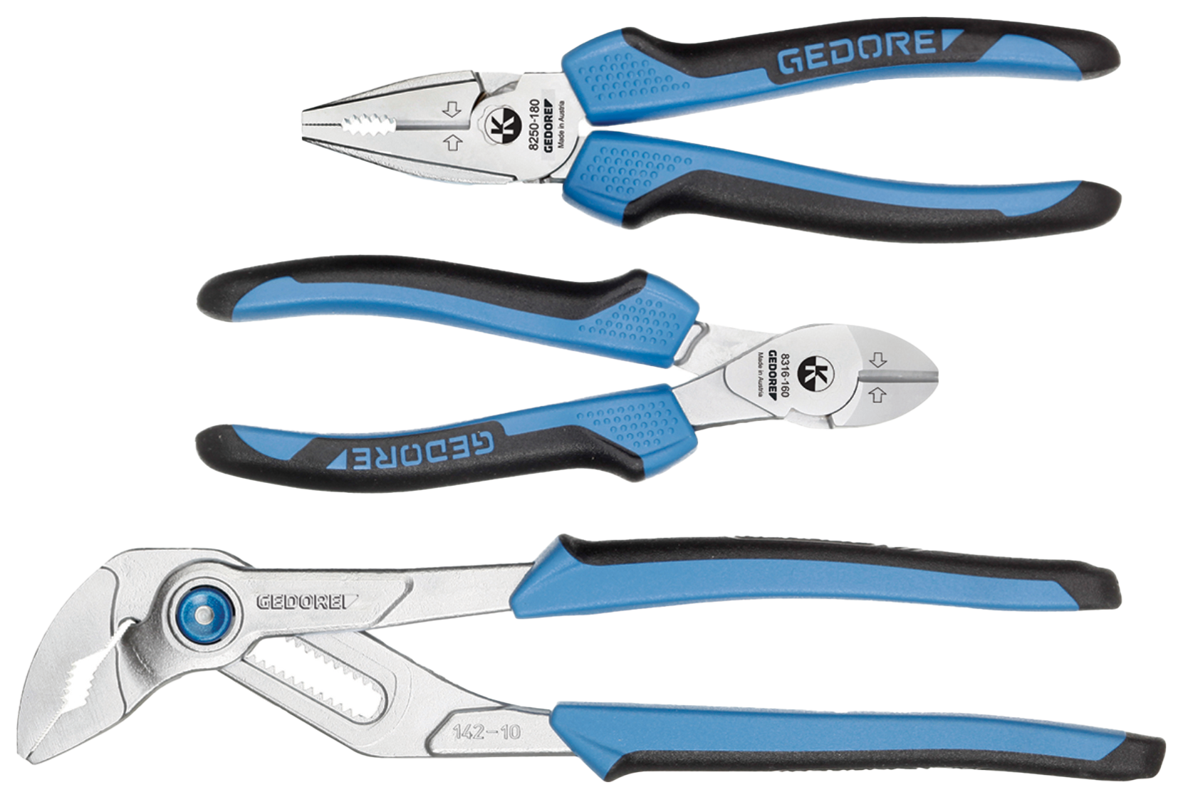 Gedore S 8303 JC Plier Set - 3 Pieces